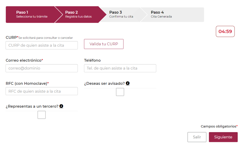 solicitar cita semarnat